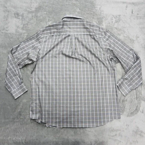 Duluth Trading Co. Mens Shirt Long Sleeve Button-Down Blue Plaid Check Size XL - Picture 3 of 10